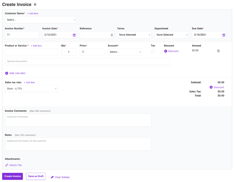 Invoicing Customers in Patriot Software