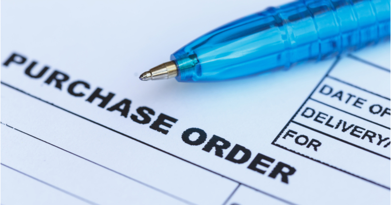 Picture of a purchase order