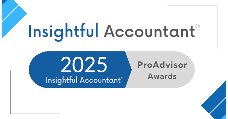 insightful accountant 2025 award logo blue white and black text and graphics
