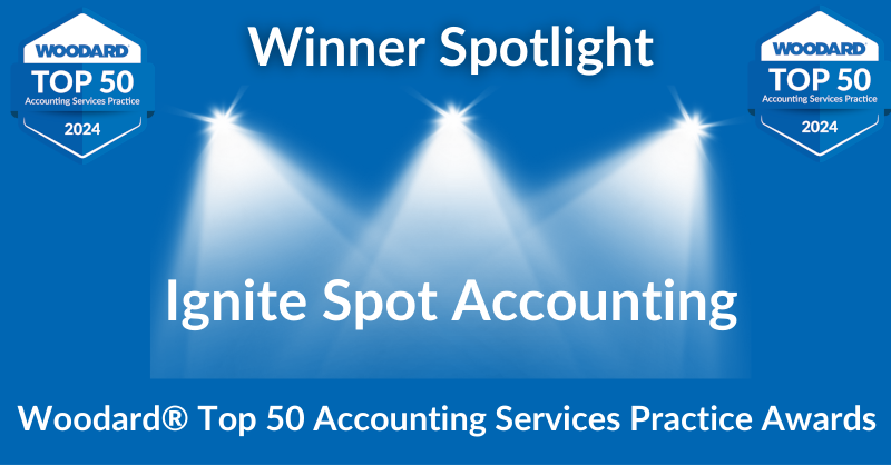 woodard top 50 spotlight Ignite Spot Accounting blue background